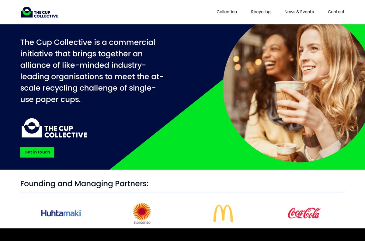 The Cup Collective website homepage