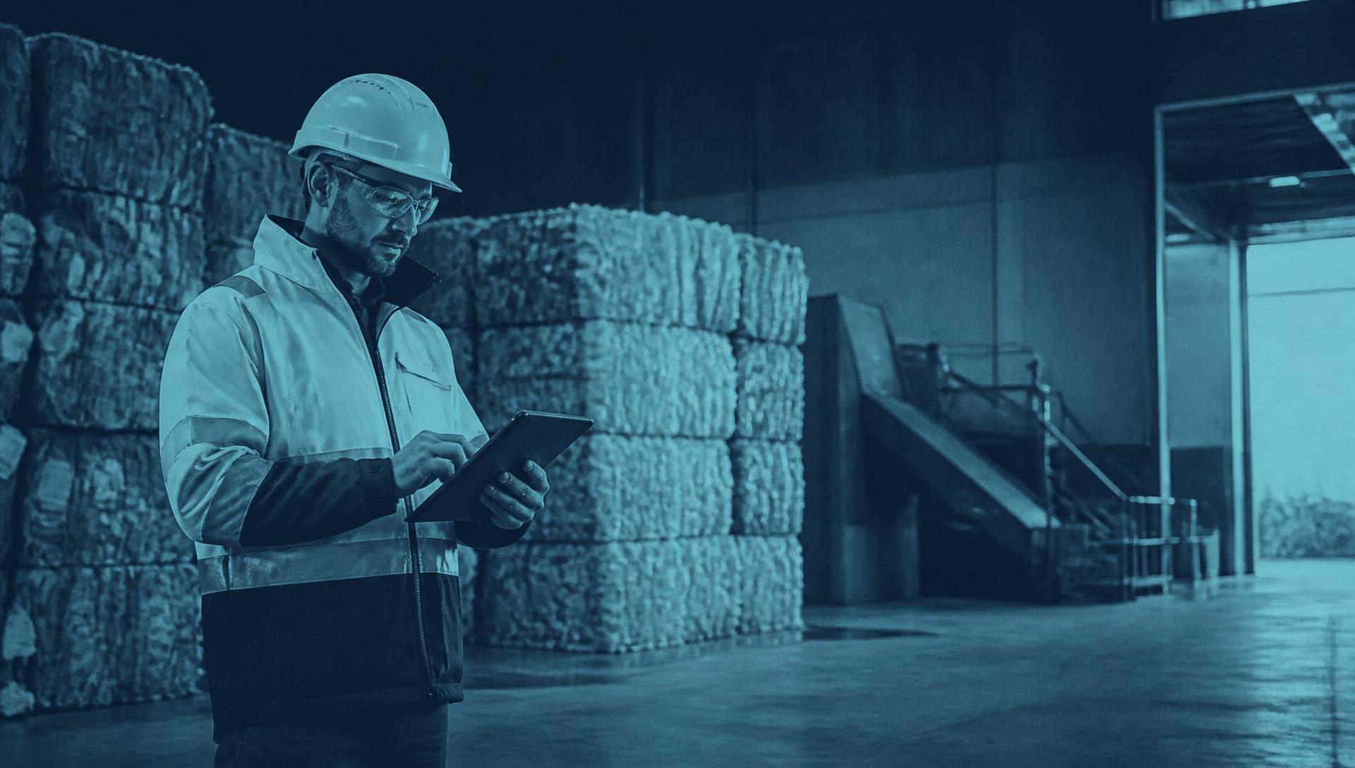 Sorted materials at a recovery facility, where operational evidence connects material decisions with real outcomes.