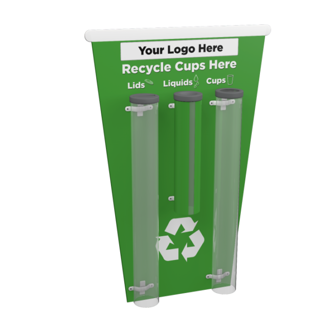3 Tube Wall-Mounted Cup Recycling Station – Cup-Shaped