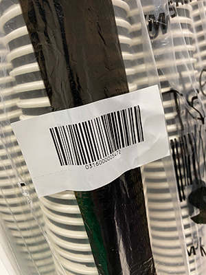 Barcode Number on Sack