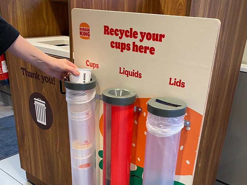 Burger King cup recycling
